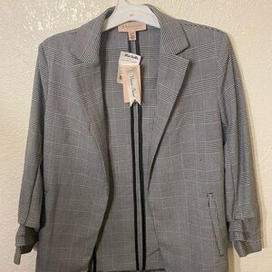 Philosophy Black and White Checkered Blazer